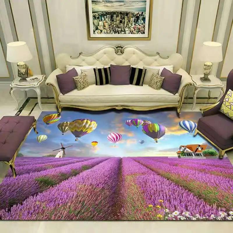 Forest Natural Landscape Carpet Floor Mat Home Decoration Living Room Luxury Lake Non-Slip Bedroom Bedside Table Area Carpets
