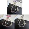 Luxury Water Dazzle Swan Smartphone Lanyard With Double Layer Chain For Women And Men