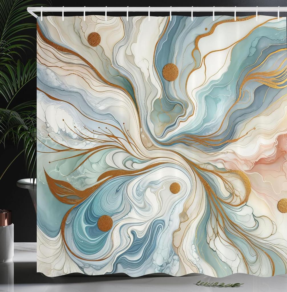 Oriental Atmosphere Warm Tone Mandala Gorgeous Life Tree Shower Curtain, Fabric Bathroom Decorative Shower Curtain With Hook