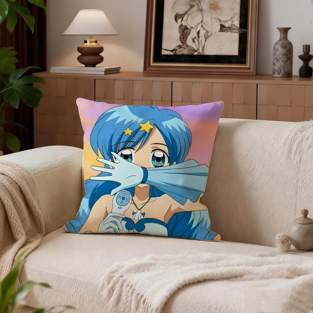 Mermaid Melody Pichi Pichi Pitch Cushion Cover Cushion Cover Set 4Pcs 50x50 45x45 40x40 Pillowcase Decorative Sofa Home Decor