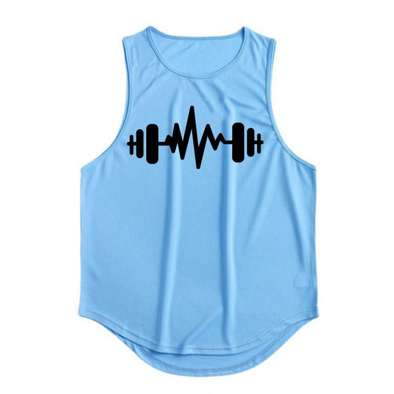 Men's Casual Tank Summer Bodybuilding Fitness Muscle Singlet Man's Clothes Sleeveless Slim Fit Vest Mesh Quick-Drying Vest Hot