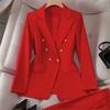 Blazer a tinta unita e a quadri da donna, Giacca da completo in misto cotone poliestere stile urbano, Blazer da pendolare per l'ufficio