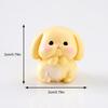 3 Pcs Mini Resin Rabbit Figurine Tiny Cartoon Bunny Sculpture Miniature Animal Fairy Garden Ornament for Moss Landscape DIY Plant Pot Home Decor