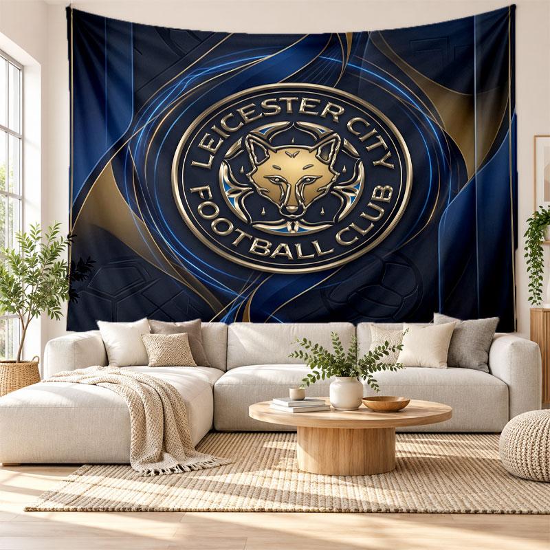 Leicester City Football Wall Tapestry, Soft Fabric Wall Hanging, Decorative Backdrop For Bedroom Home Wall Art
