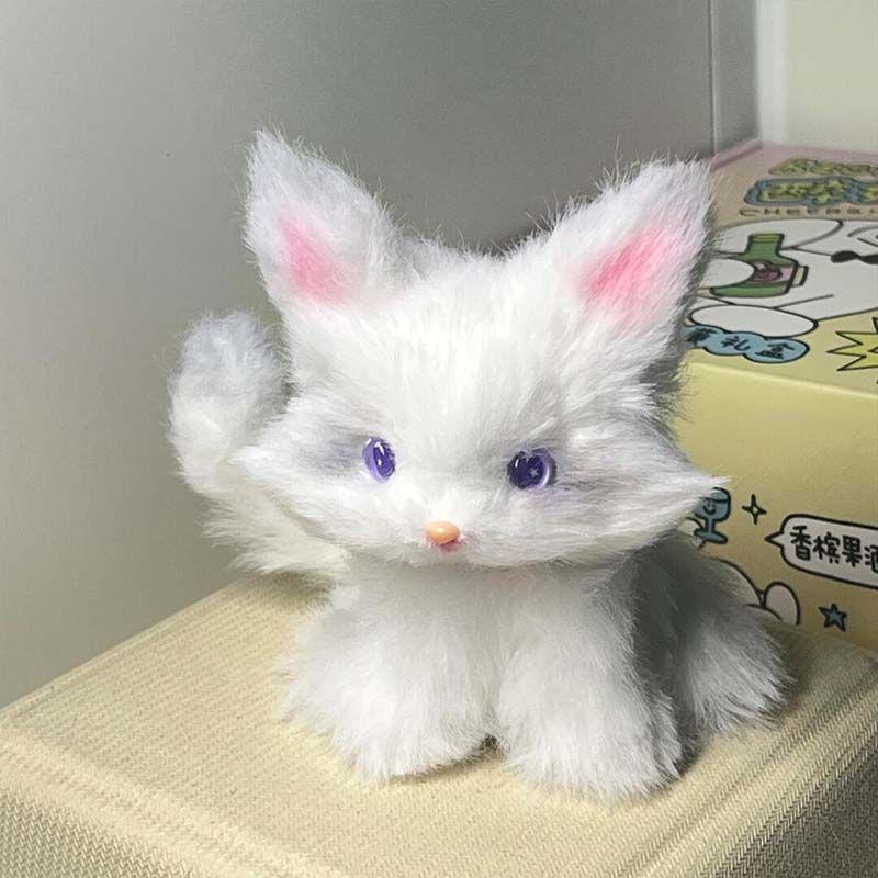 Velvet Chenille Stems DIY Fox Doll Kit - Handmade Plush Toy Figurine Pendant