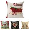 Stylish Christmas Xmas Linen Cushion Cover Featuring Unique Holiday Patterns And Colors