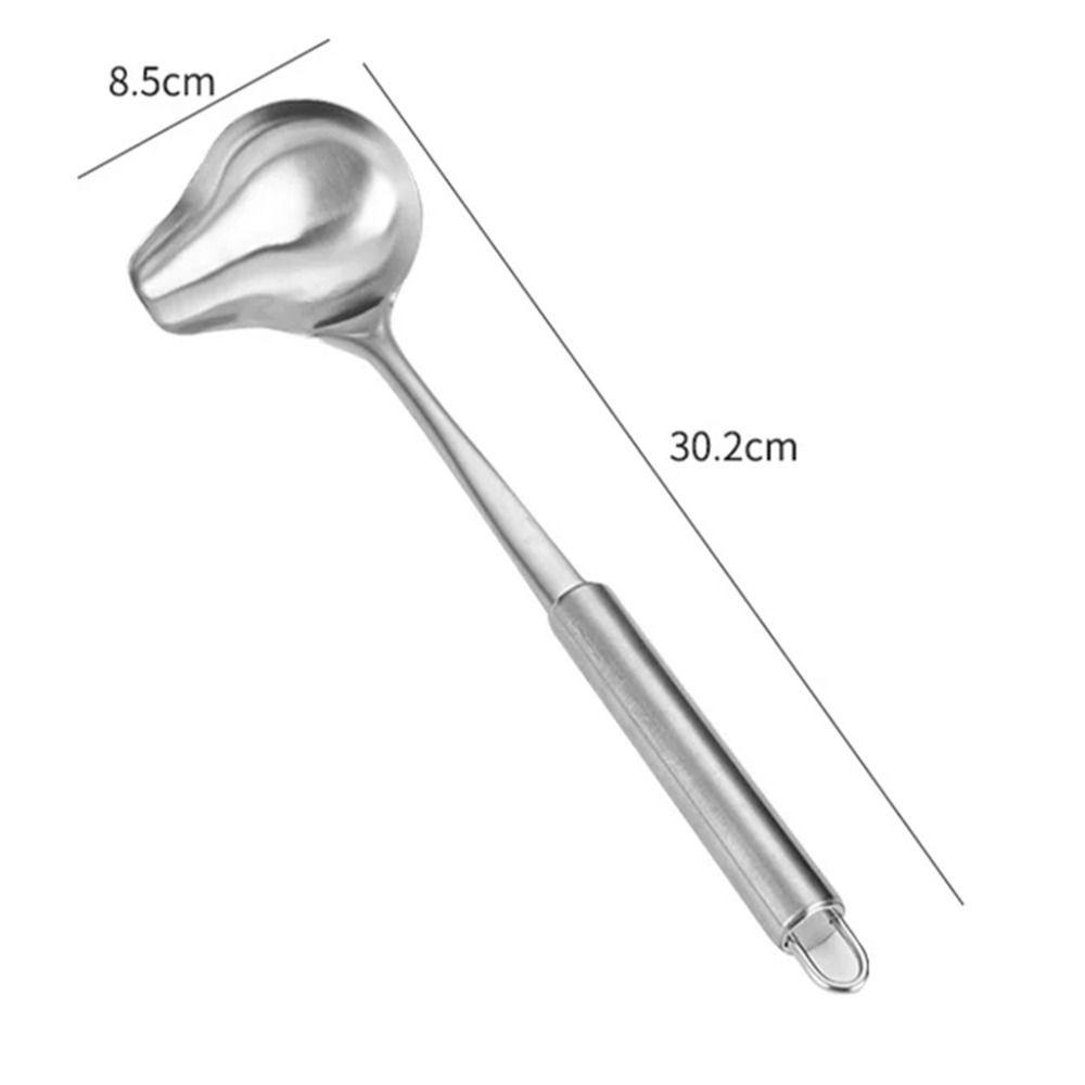 Practical Hook Long Handle Soup Ladle Stainless Steel Thickened Colander Rust-proof Serving Spoon Hotpot