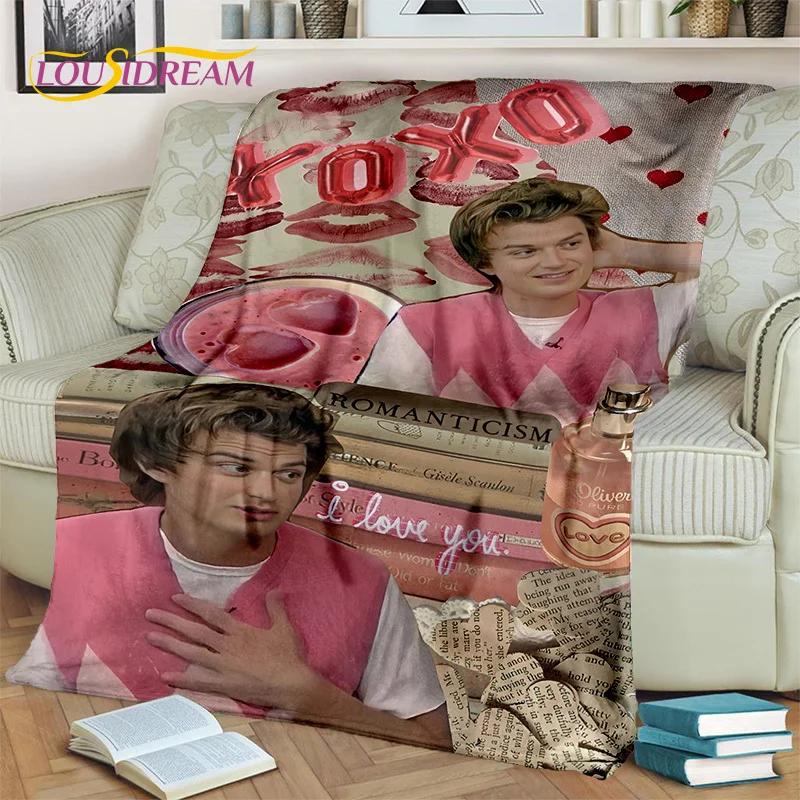 HD Printing Joe Keery Actor Blanket,Soft Throw Blanket for Home Bedroom Bed Sofa Picnic Travel Office Rest Cover Blanket Kids