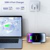 35W UK Wall Plug Multi-Port USB-C/USB-A Phone Adapter Wall Charger, Dual PD Fast Charging Block Fast Charger for