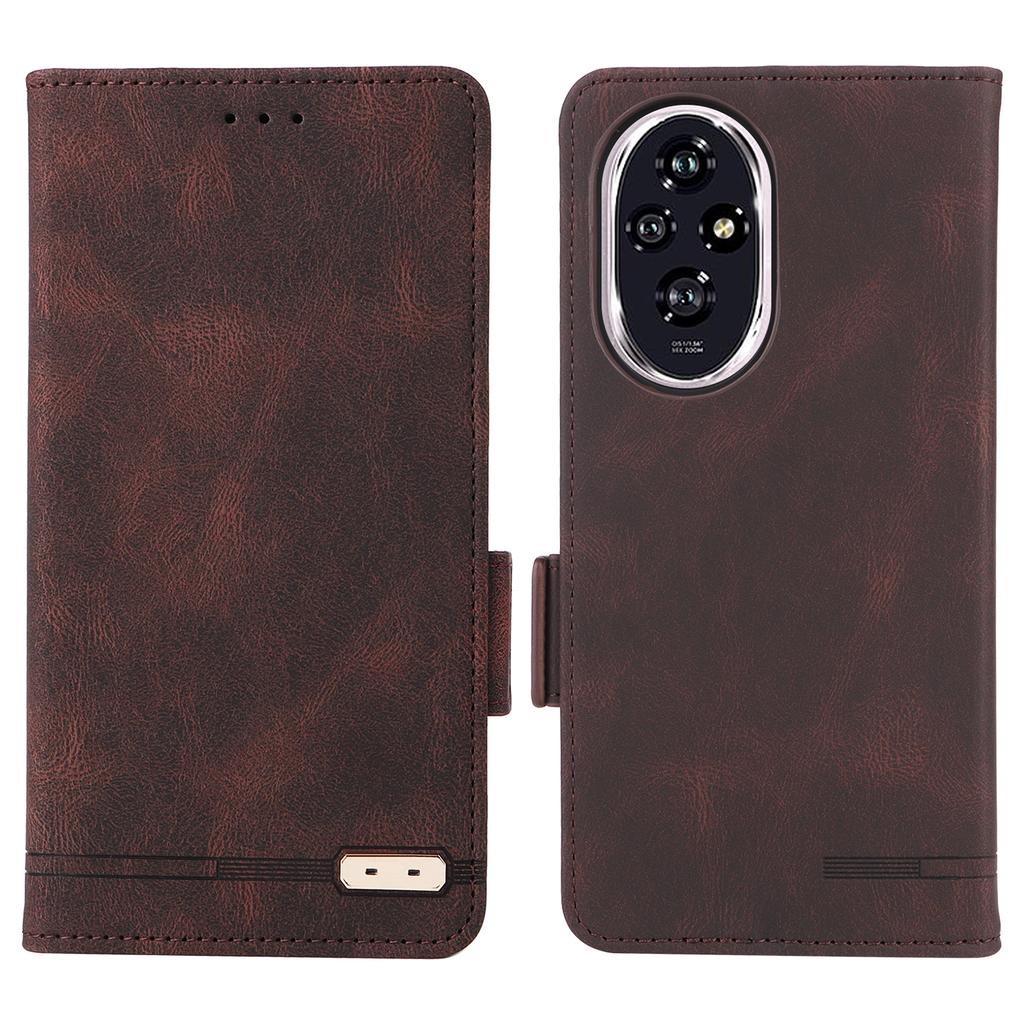 For Honor 200 5G Case Leather Wallet Flip Phone Cover with Hardware Decor