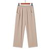 YUZHAOLIN Women's Spring/Summer Elastic High-Waist Straight-Leg Pants