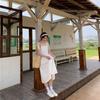 French design sense summer new Korean version of gentle wind bow super fairy suspender dress female Mori female medium and long dress