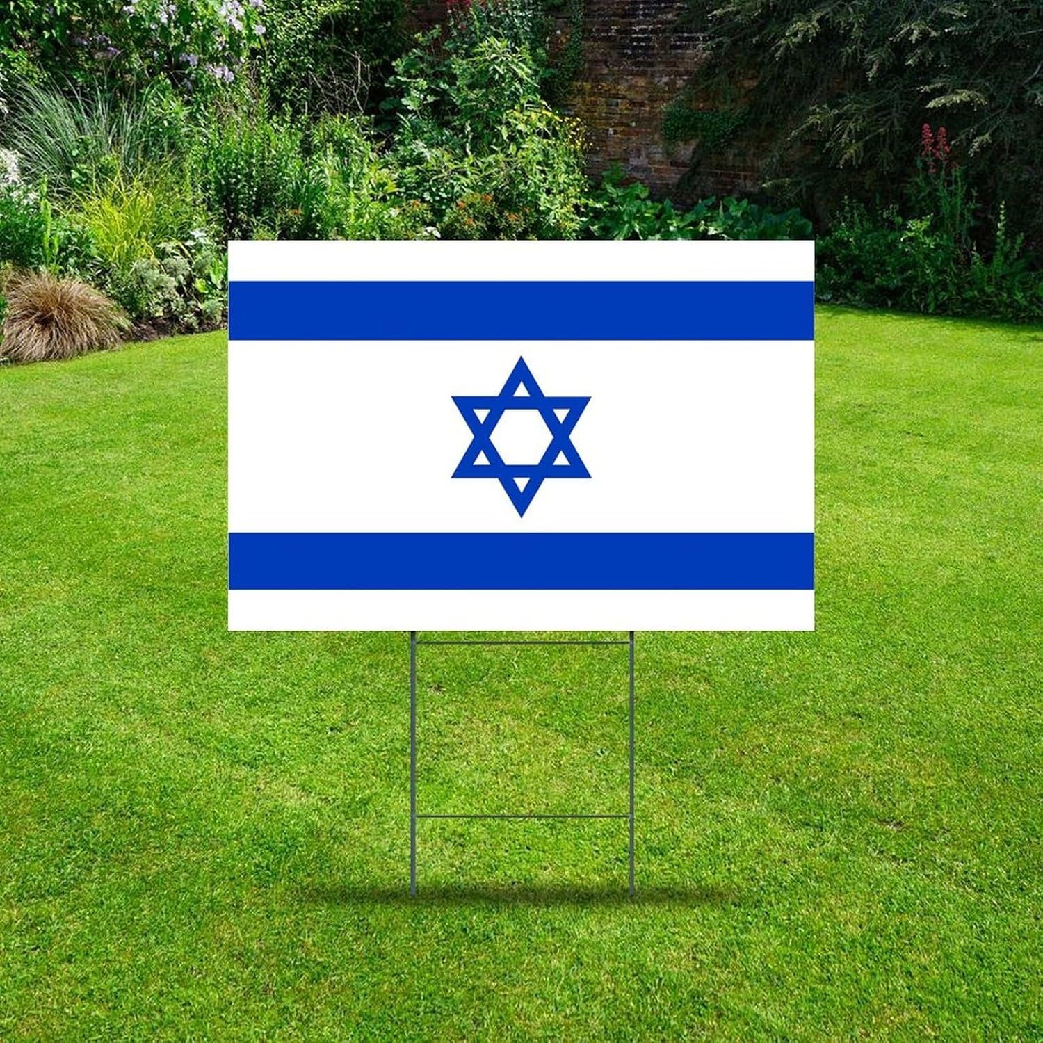 

Israel Yard Lawn Sign 12x18 Inch International Flags Sailing Funny Yard Signs with Stakes for House Engagement Lawn Yard Decorations 12x18 Inch