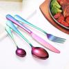 24 Pieces Stainless Steel Luxury Tableware Cutlery Set Gold Tableware Set Knife Fork Spoon Dishwasher Portable Tableware