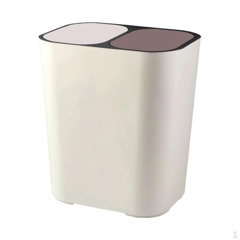18L Trash Can Household Garbage Bin Rubbish Storage Bucket Office Wastebasket for Bedroom, Rvs,