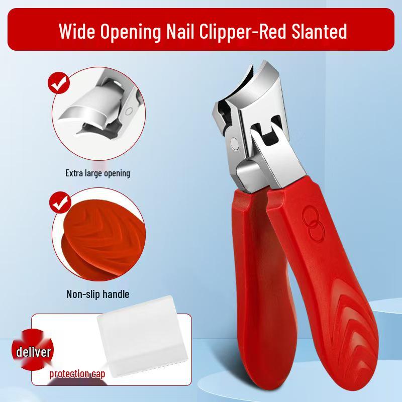 Cortador de Unhas Grande de Aço Inoxidável com Borda Inclinada Anti-Salpicos