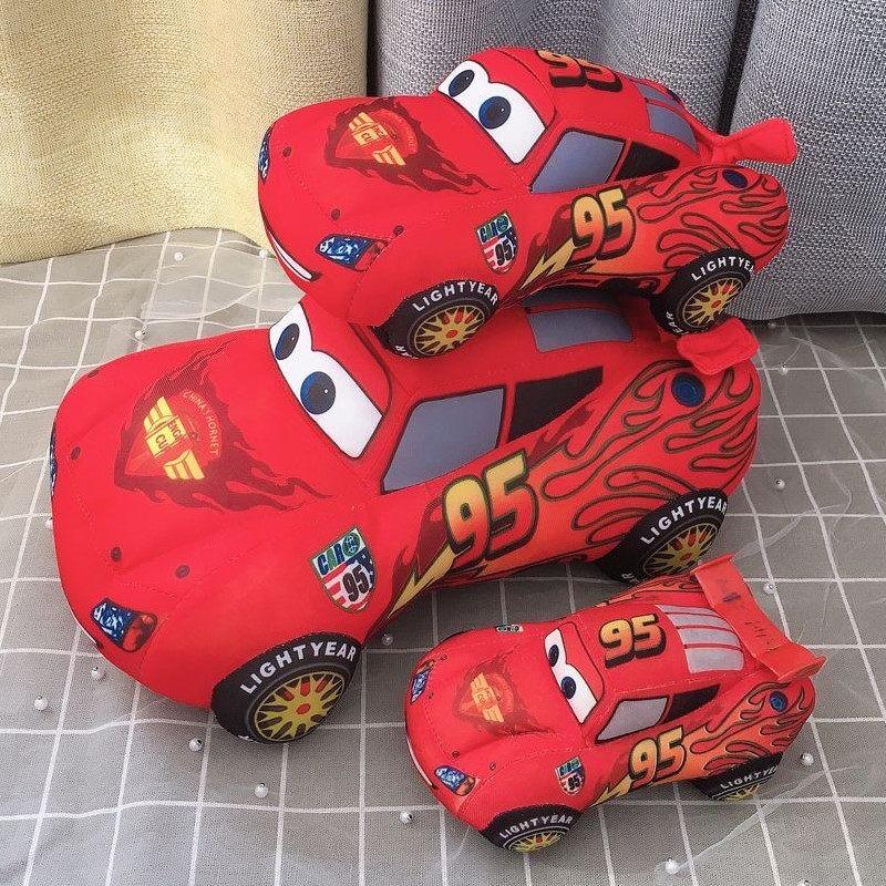 Cute Pixar Cars 3 Toys Lightning McQueen Cartoon Plush Toy Red McQueen 95 Pillow Cushion Soft Stuffed Dolls for Children