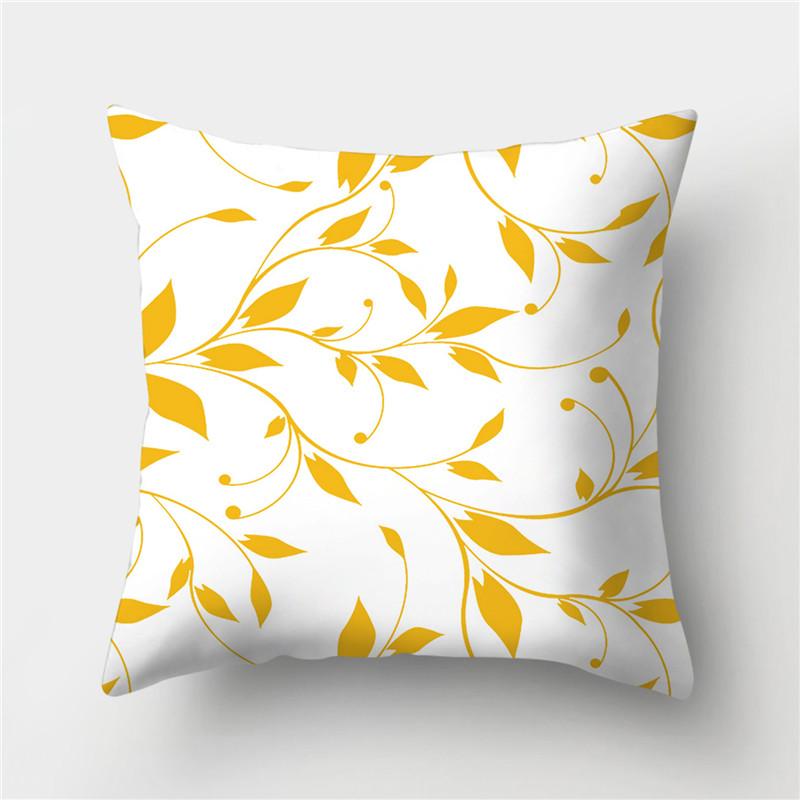 45x45 Polyester Kissenbezug Gelb Geometrisch Dekorativer Kissenbezug Wurfkissen Sofa Heimdeko