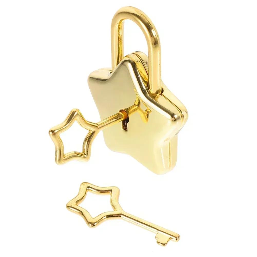 

For Special Occasions Decorative Padlock Mini Lock Compact Padlock For Travel Compact Size DIY Project Accessory золотий