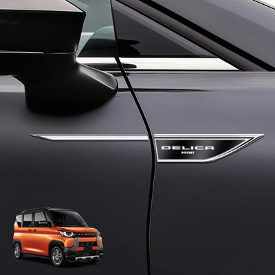 SUVVNE Delica Mini B3 Series Dedicated Side Body Stickers Fender Emblems Metal Emblem Type Metal Side Fender Mark DELICA MINI Dedicated Logo 3D Design