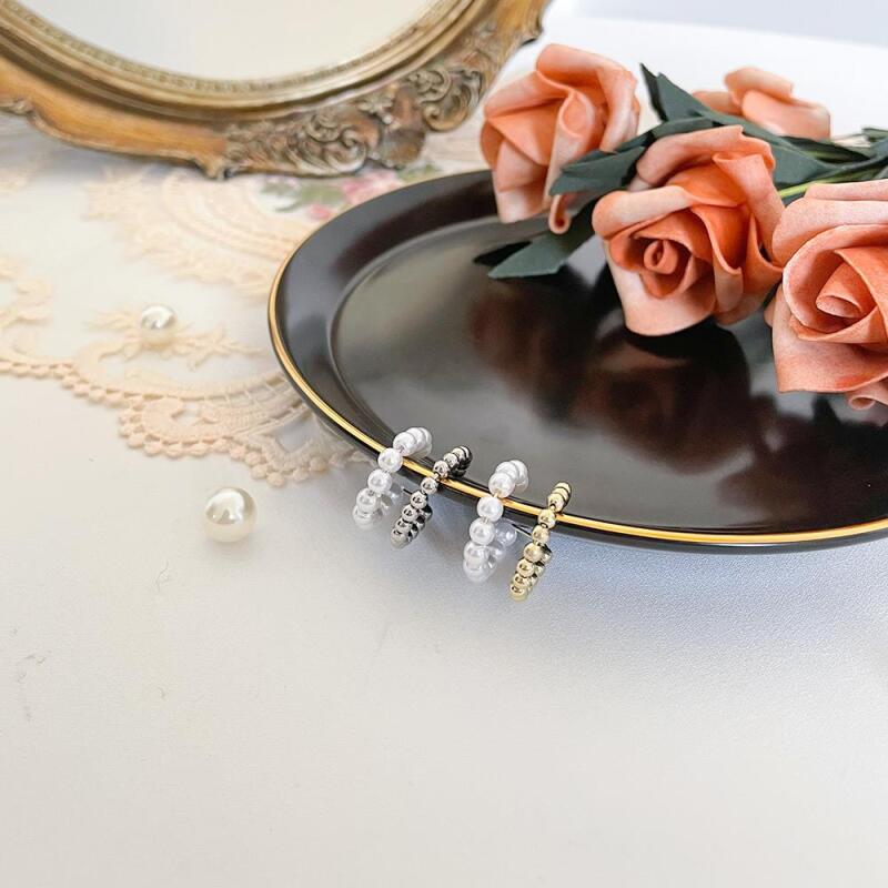 

Diare Ear Cuff Sun Women s Beaded Pearl Earrings Silver