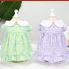 Soft Pet Summer Princess Skirt Cotton Cat Floral Dress Comfortable Pet Vest  Small Animal