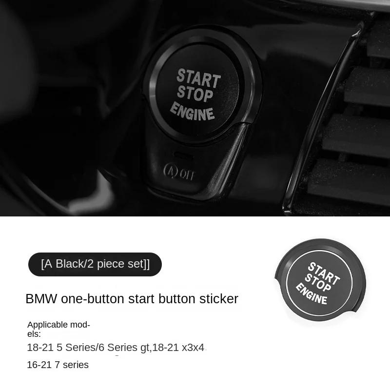 Car Start Stop Engine Button Cover for BMW Series 1 3 4 5 GT X1 X2 X3 X4 Aluminum Ignition Ring Trim Interior Decor Accessories