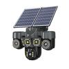 5-Screen Solar 360° Surveillance Monitor with No-Data HD Night Vision Camera