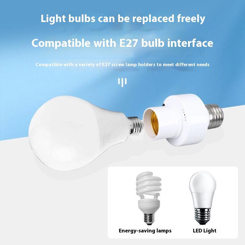 Ac85-265V E27 Lamp Base With Wireless Smart Remote Control Intelligent Switch Lamp Holder Cap Smart Home Accessory