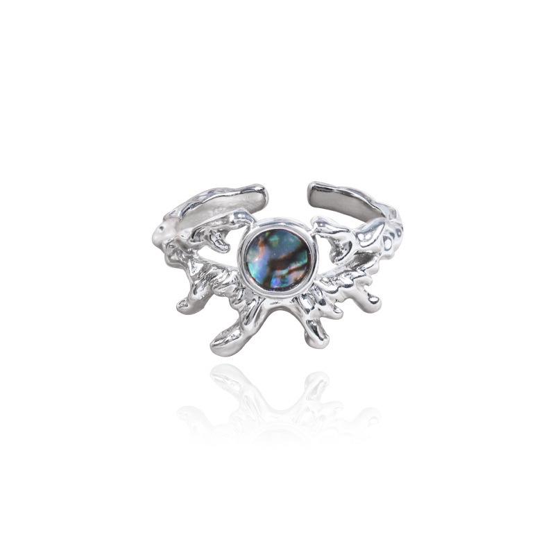 Irregular Water Drop Zircon Open Adjustable Ring for Women Open Adjustable