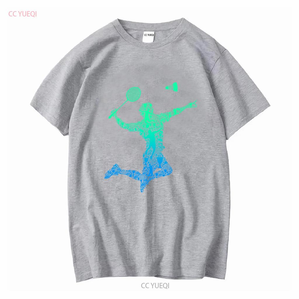 Badminton Player Shuttlecock Boys Kids Men Youth T shirt vintage Washed Unisex designer clothes Casual Stylish
