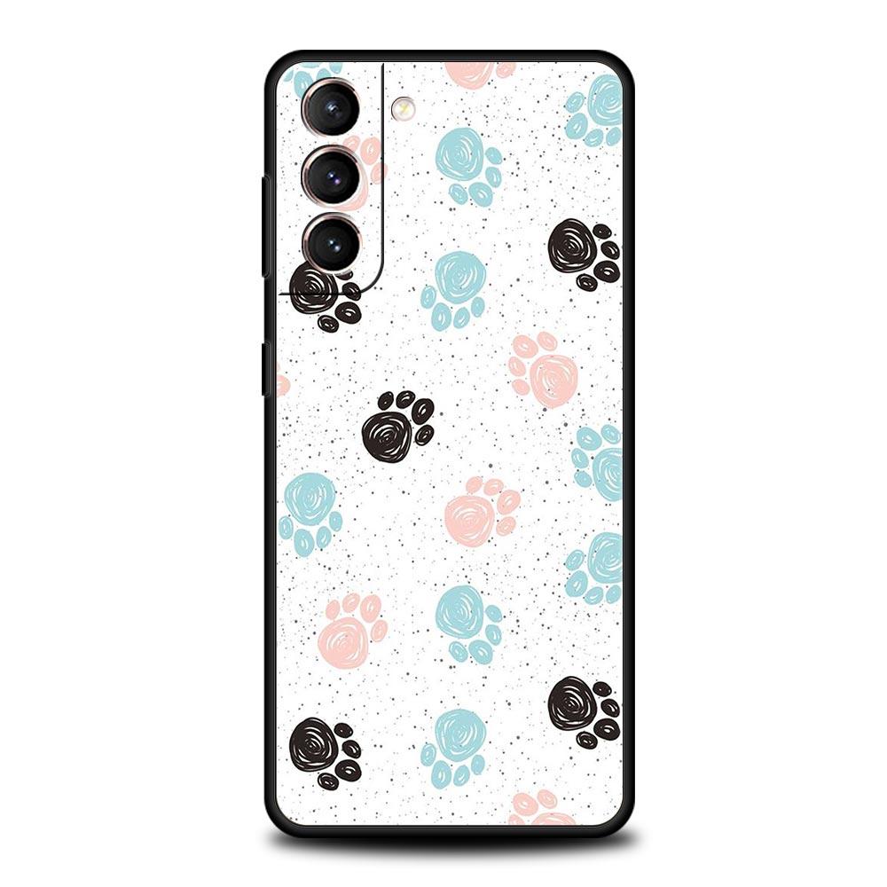 Love Flower Art Phone Case For Samsung Galaxy S24 S23 Ultra S22 S21 S20 FE 5G S10 S10E S9 Plus S8 Soft Silicone Black Cover