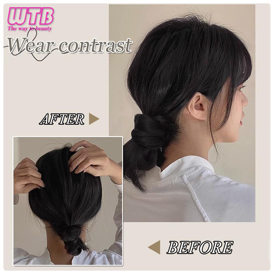 Ønskes kjøpt Syntetisk hår Selvviklende Hårbunt Kulehode Parykk Alt-i-ett Blomsterknopp Hårknute Hårpose Luftig Naturlig Hårvolum