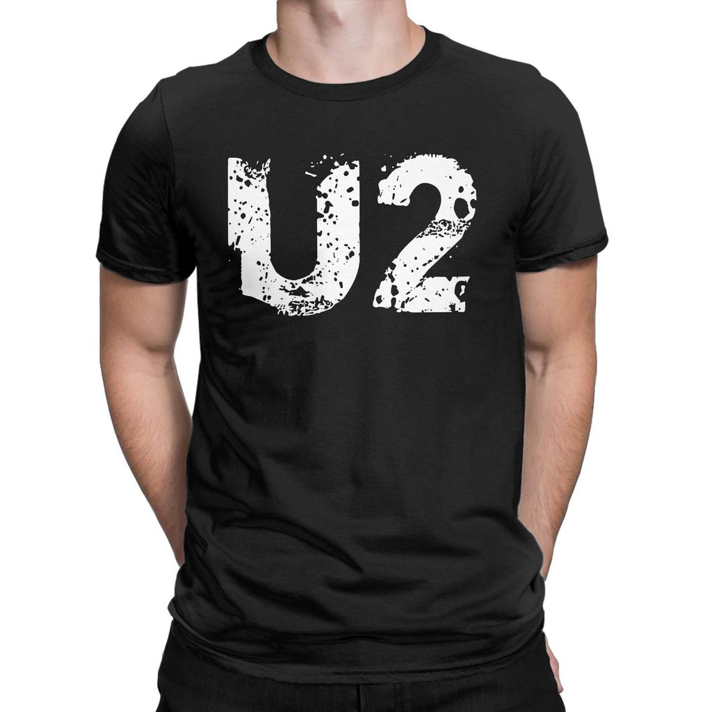 Men U2 Band T Shirt  100% Cotton Clothes Crazy Short Sleeve Crew Neck Tees Unique T-Shirts