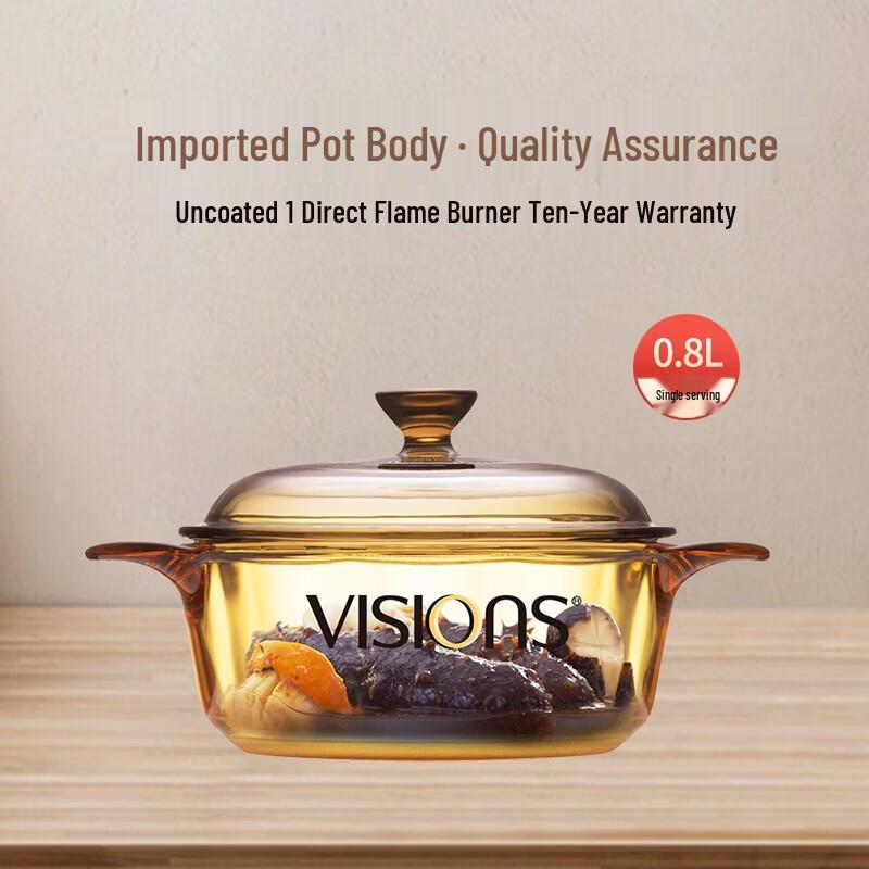Corning VISIONS 0.8L Crystal Clear Glass Cookware