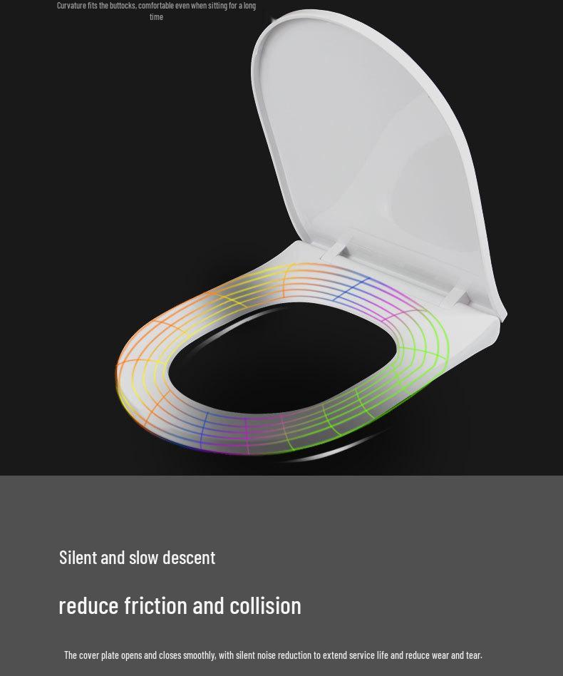 One-Button Quick-Release Soft-Close Thickened U-Shaped Toilet Seat