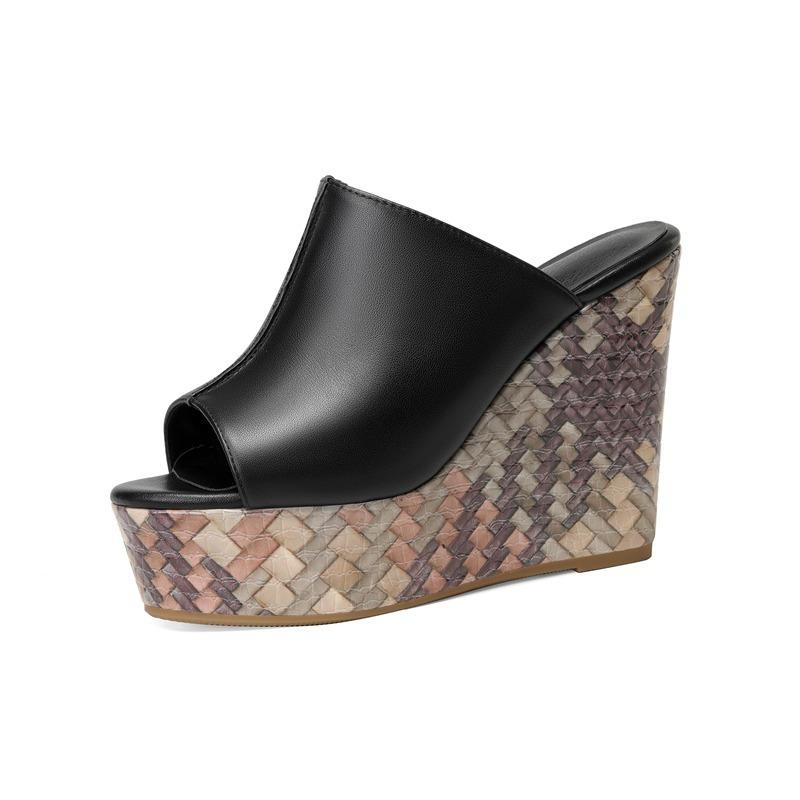 Platform Sandals for Women - Outdoor Wear Thick Sole, Plus Size 2025 Summer New Arrival Wedge Heel Strappy Sandals