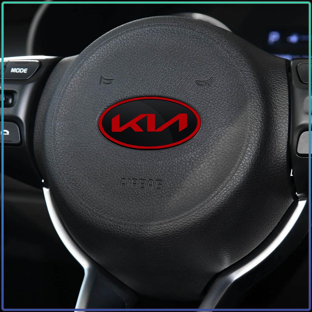 Car Steering Wheel Center Emblem Badge 3D Sticker Styling For KIA Sportage Rio Ceed Proceed Sorento Picanto Optima Niro