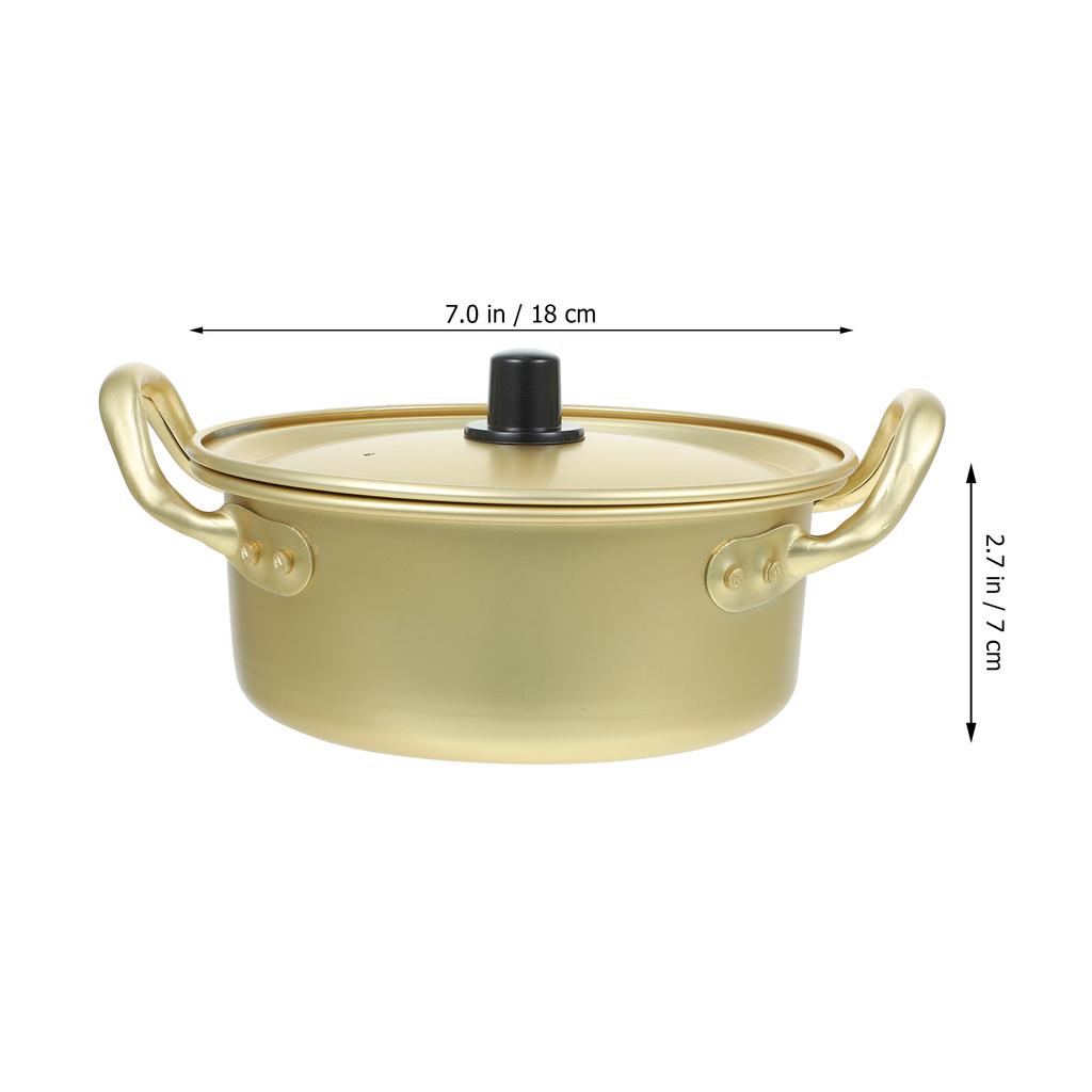 Instant Noodle Pot Gnocchi Pasta Aluminum Double Handled Stock Milk Small Hot Ramen Cookware Cooking Korean