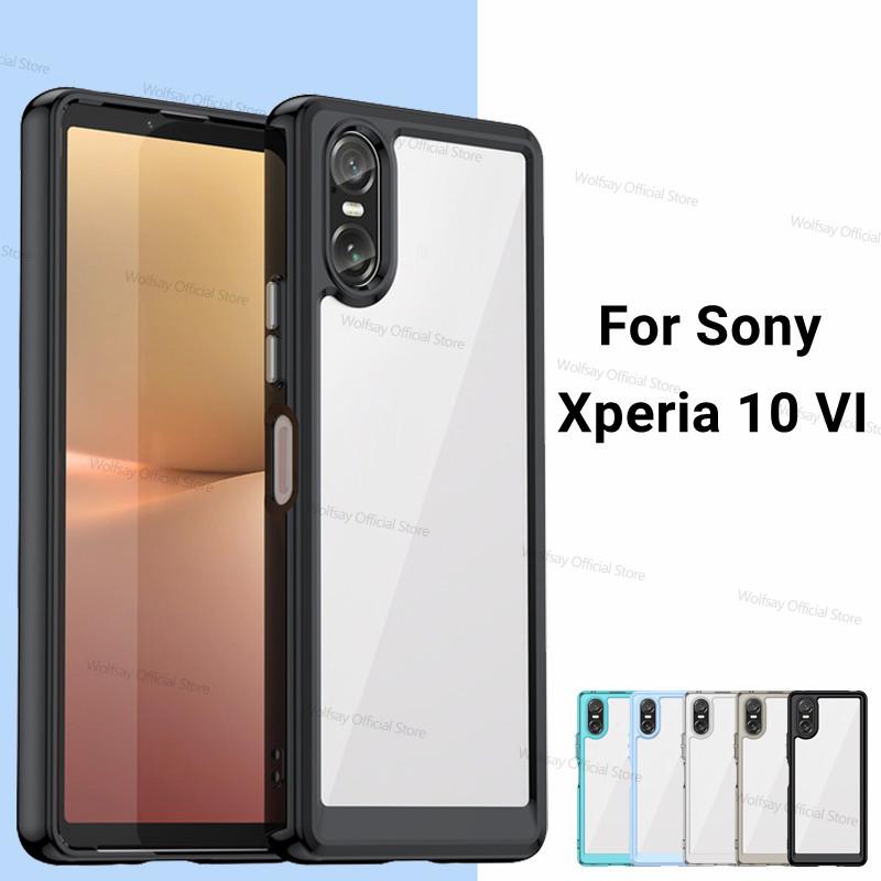 For Sony Xperia 10 VI Case Sony Xperia 10 VI Cover TPU Clear PC + Silicone Shockproof Protective Phone Cover Sony Xperia 10 VI