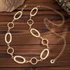 Geometric Temperament Ring Spliced Waist Chain Resort Hollow Metal Style Body Chain Jewelry