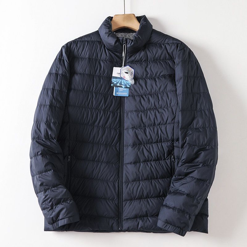 Men's and Women's Couple Style Winter Stand Collar Casual Warm Versatile Everyday White Duck Down Jacket