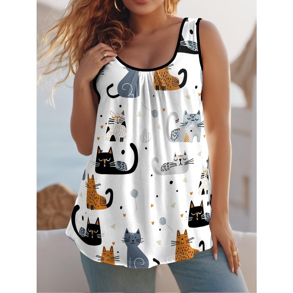 Plus Size Women s Summer Sleeveless Vest S