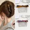 Classic Acetate Bow Metal Combs Hair Clip for Women Girls Bangs Collection Upside-down Hairpin Hair Accessories Styling Tool