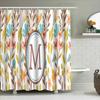Vintage Bathroom Shower Curtain Floral Design with Letter Personalization for Home Decor Customizable Size Available on AliExpre
