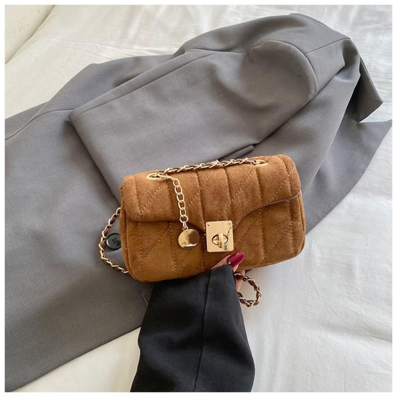 Womens Mini Square Crossbody Bag With Rhombus Quilting Chain Strap Daily Commute Urban Style
