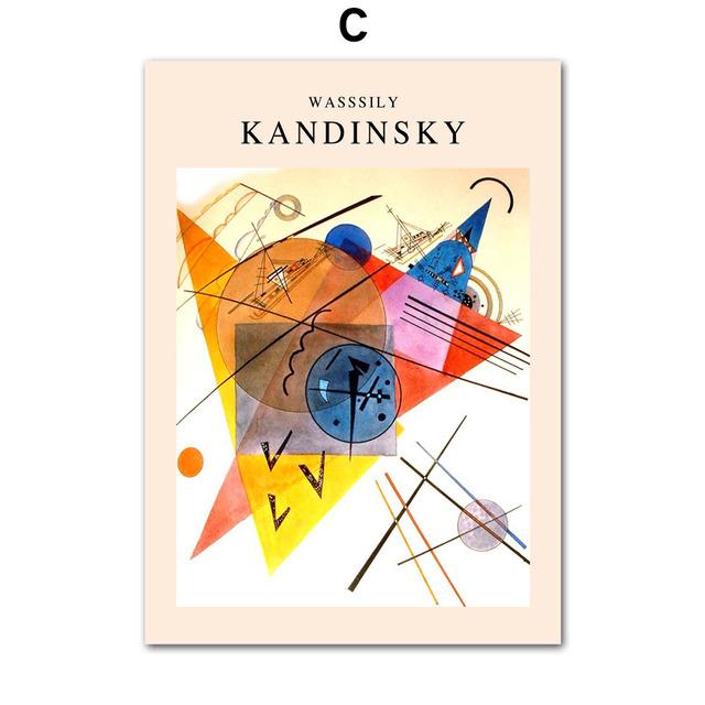 Farbe Wild Abstraktes Poster Geometrie Kandinsky Retro Kunstdruck Leinwand