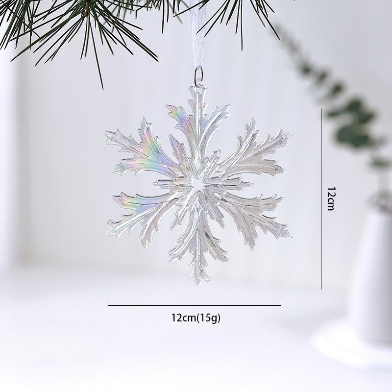 Transparent Colorful Christmas Pendant Acrylic Crystal Pendant Christmas Decorations Drop Ornaments Festive/Party Supplies
