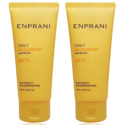 Enprani Tägliche Sonnencreme Große Größe 120ml 2 Stück Gesicht & Körper Sonnenschutz UV-Schutz SPF50+ PA++++