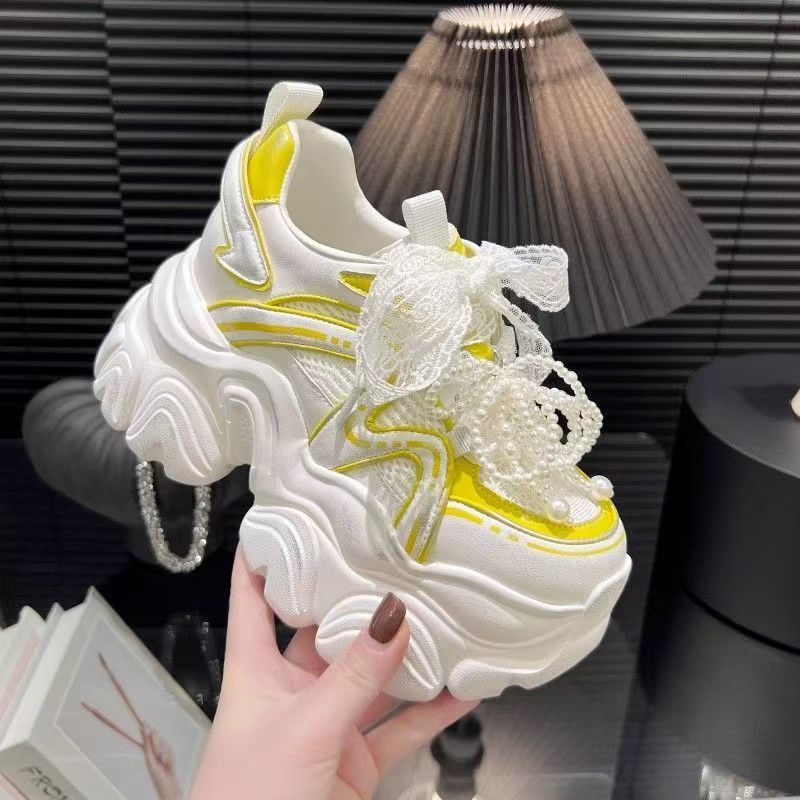 Pantofi de tată cu creștere în înălțime pentru bărbați mici, pantofi de damă, platformă nouă de primăvară și vară, sport casual tip muffin